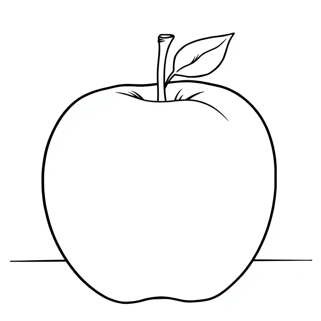 Apple coloring page