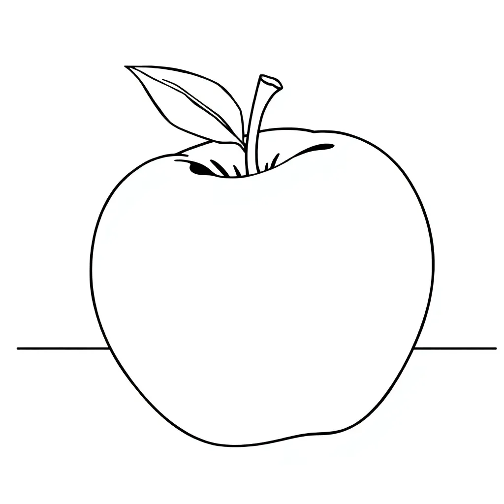 Apple coloring page