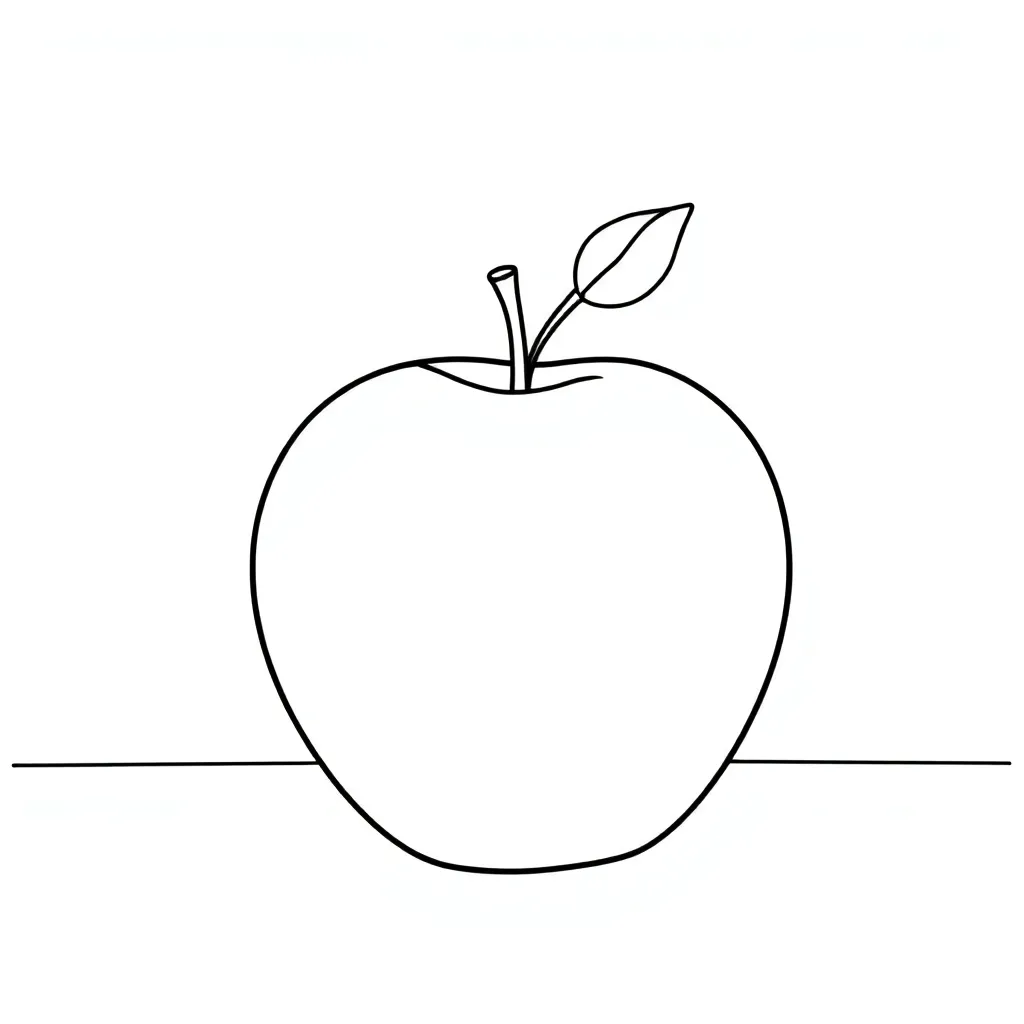 Apple coloring page