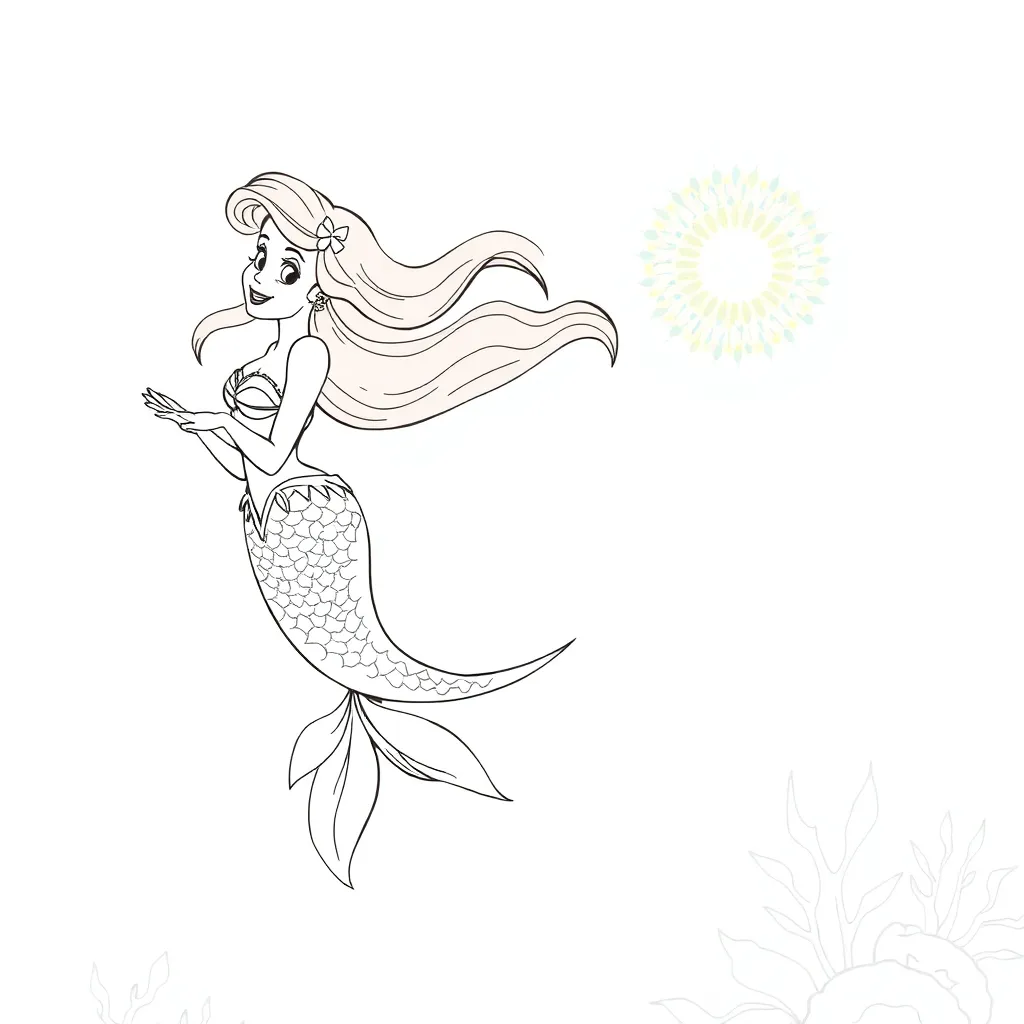 Ariel coloring page