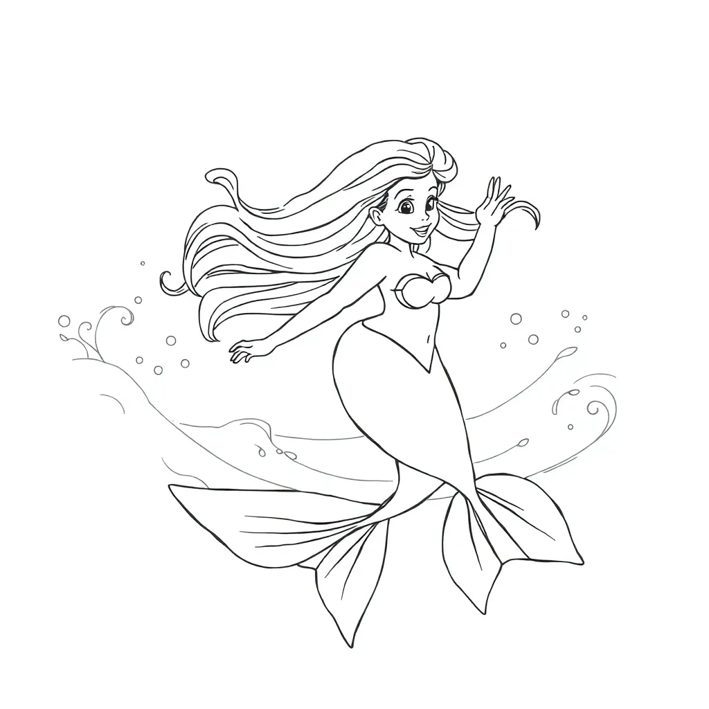 Ariel coloring page