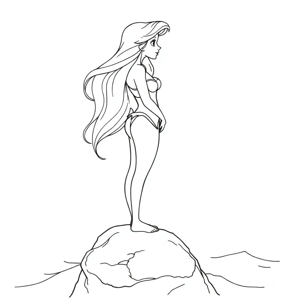 Ariel coloring page
