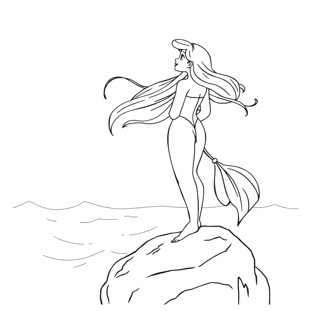 Ariel coloring page