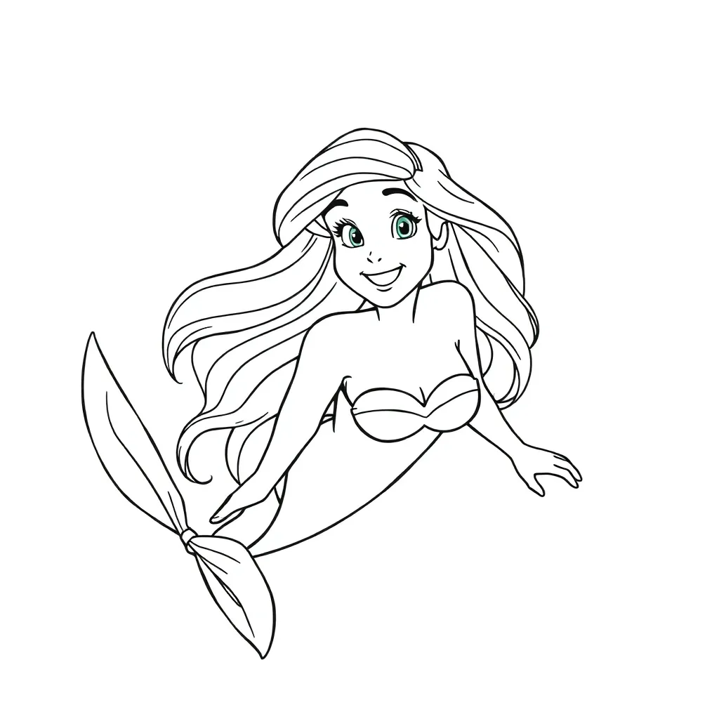 Ariel coloring page