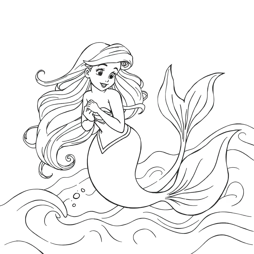 Ariel coloring page