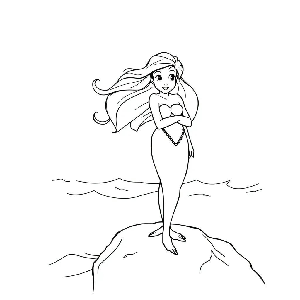 Ariel coloring page
