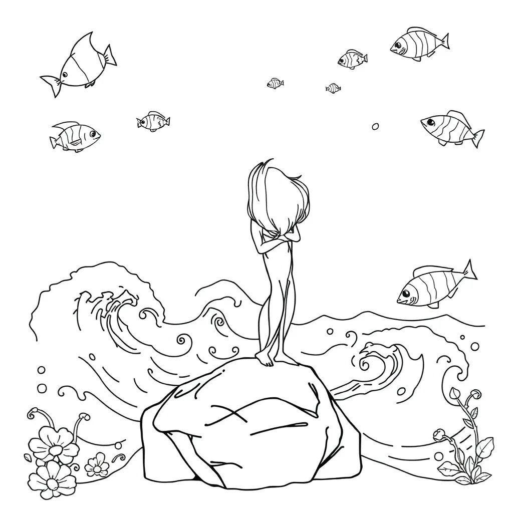Ariel coloring page