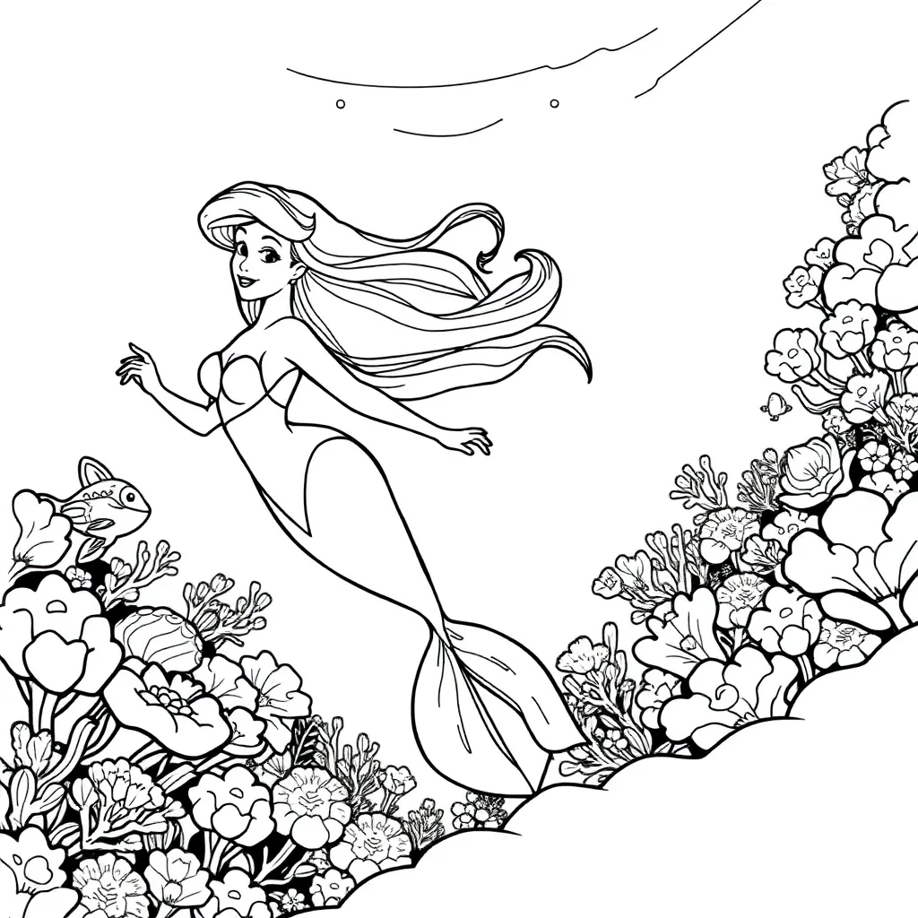 Ariel coloring page