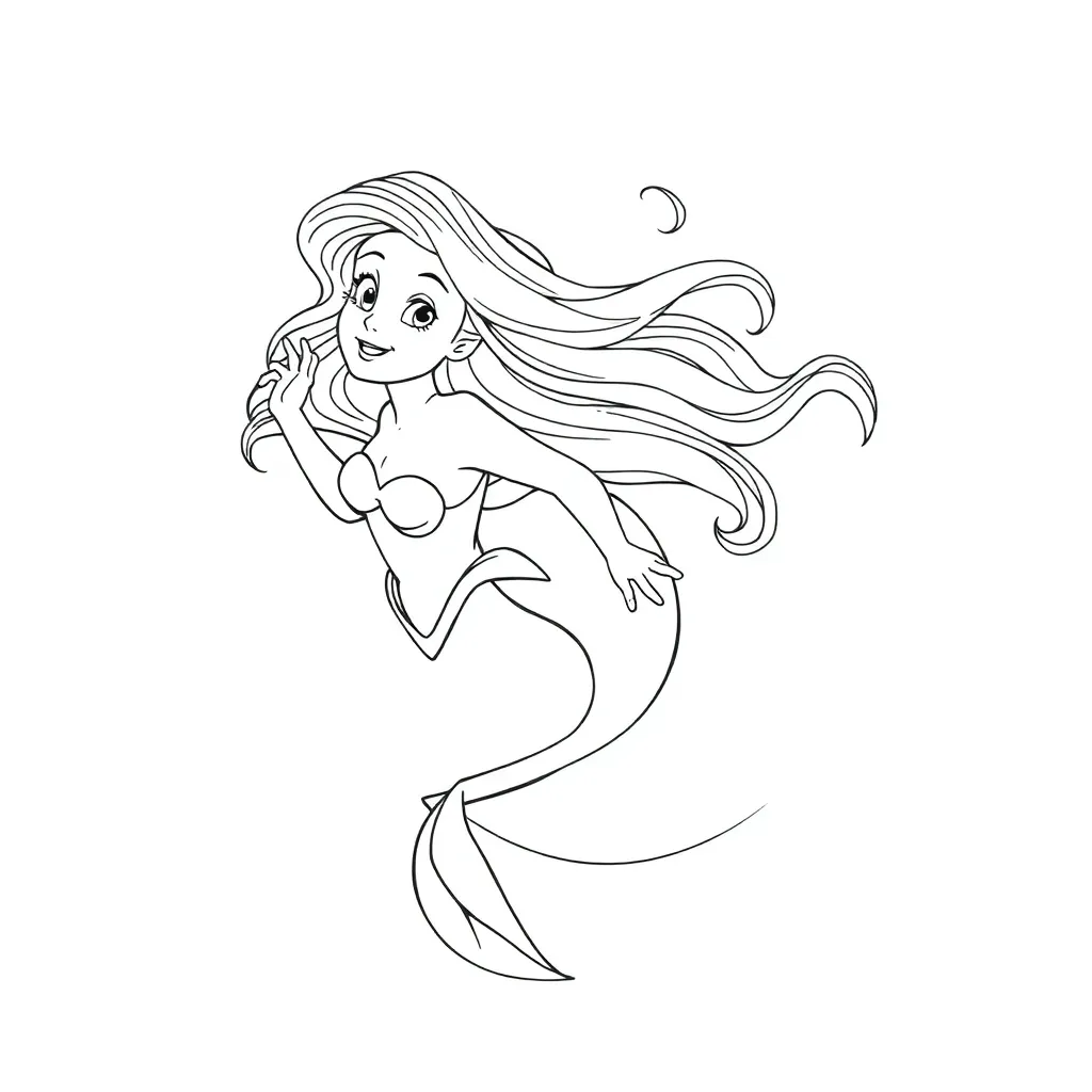 Ariel coloring page
