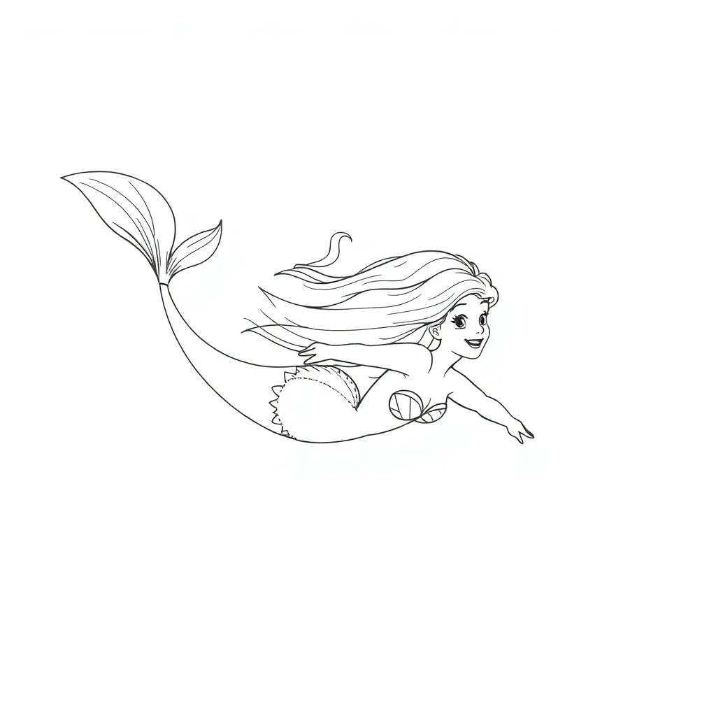 Ariel coloring page