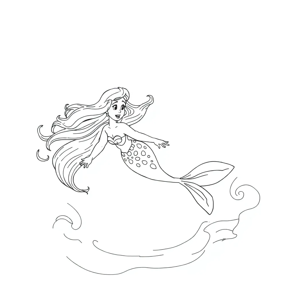 Ariel coloring page