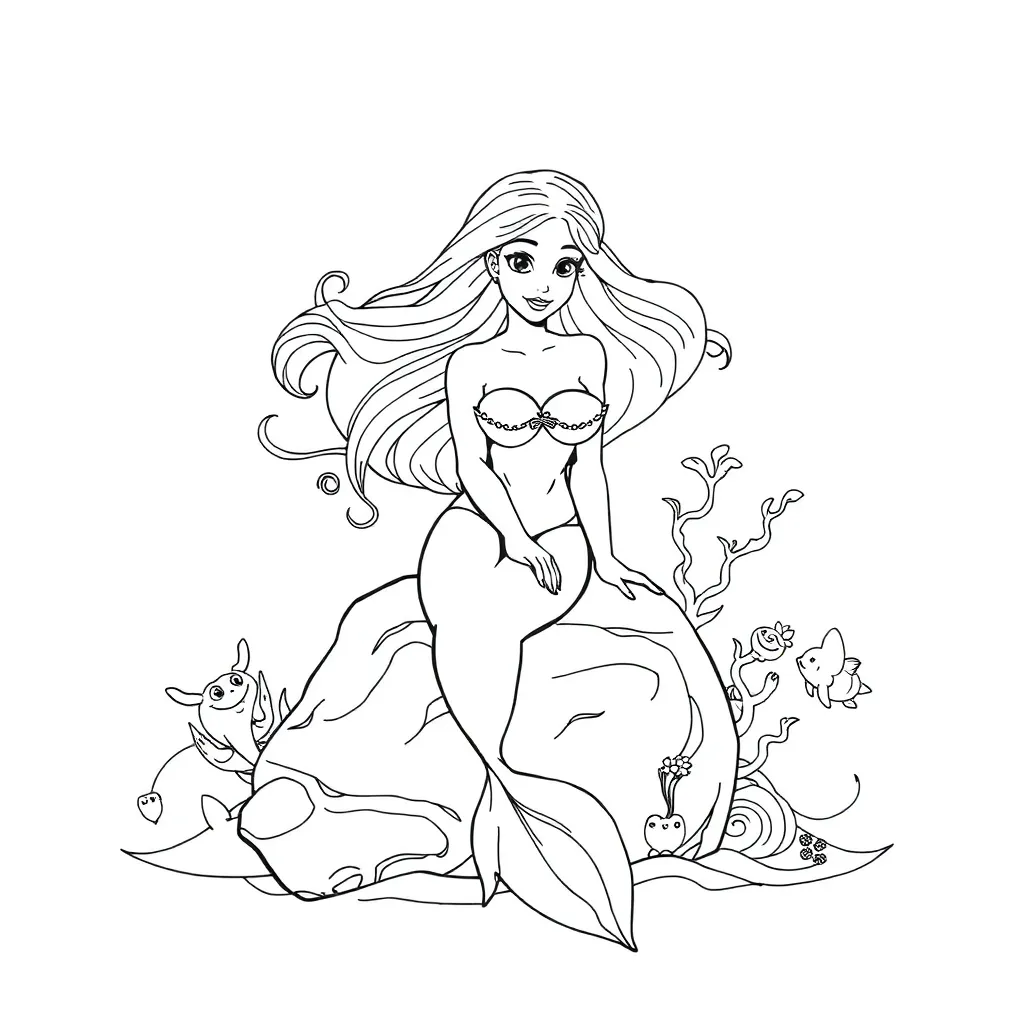 Ariel coloring page
