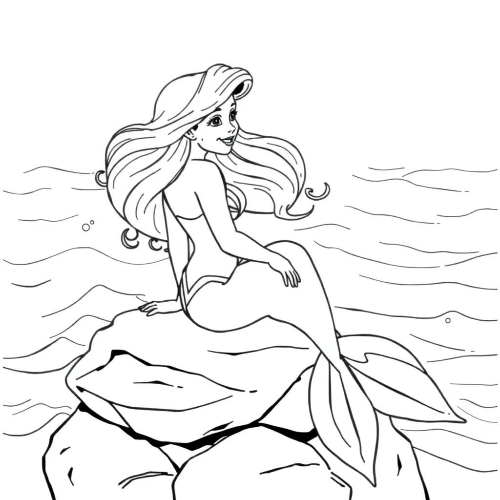 Ariel coloring page