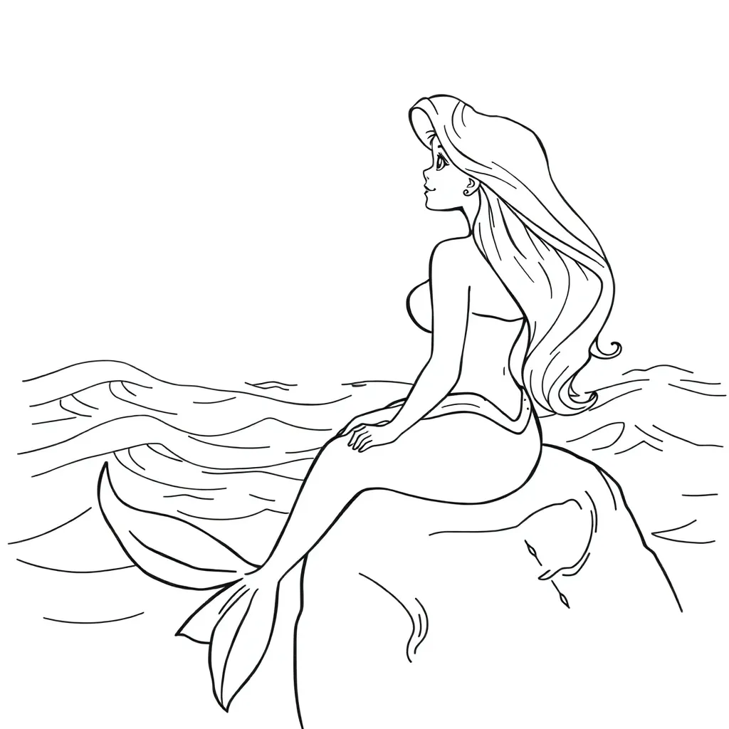 Ariel coloring page