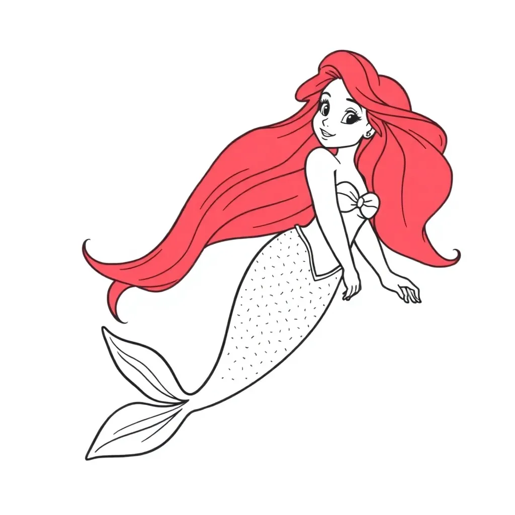 Ariel coloring page