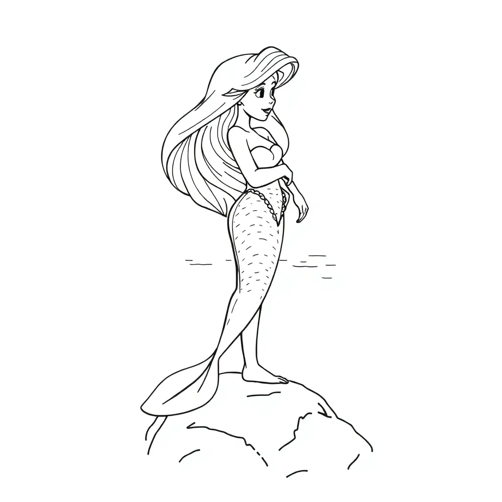 Ariel coloring page