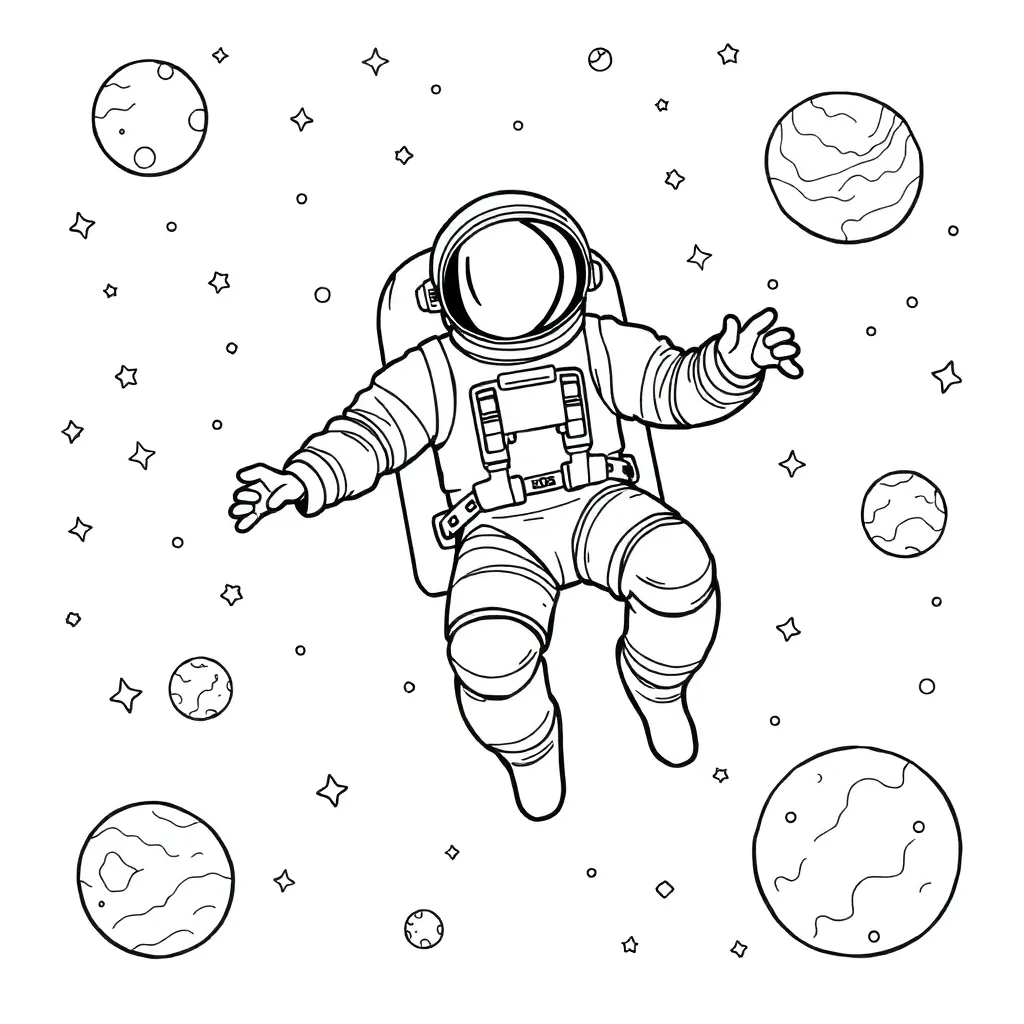 Astronaut coloring page