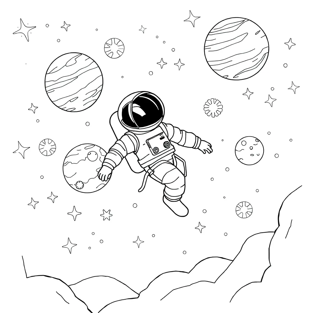 Astronaut coloring page