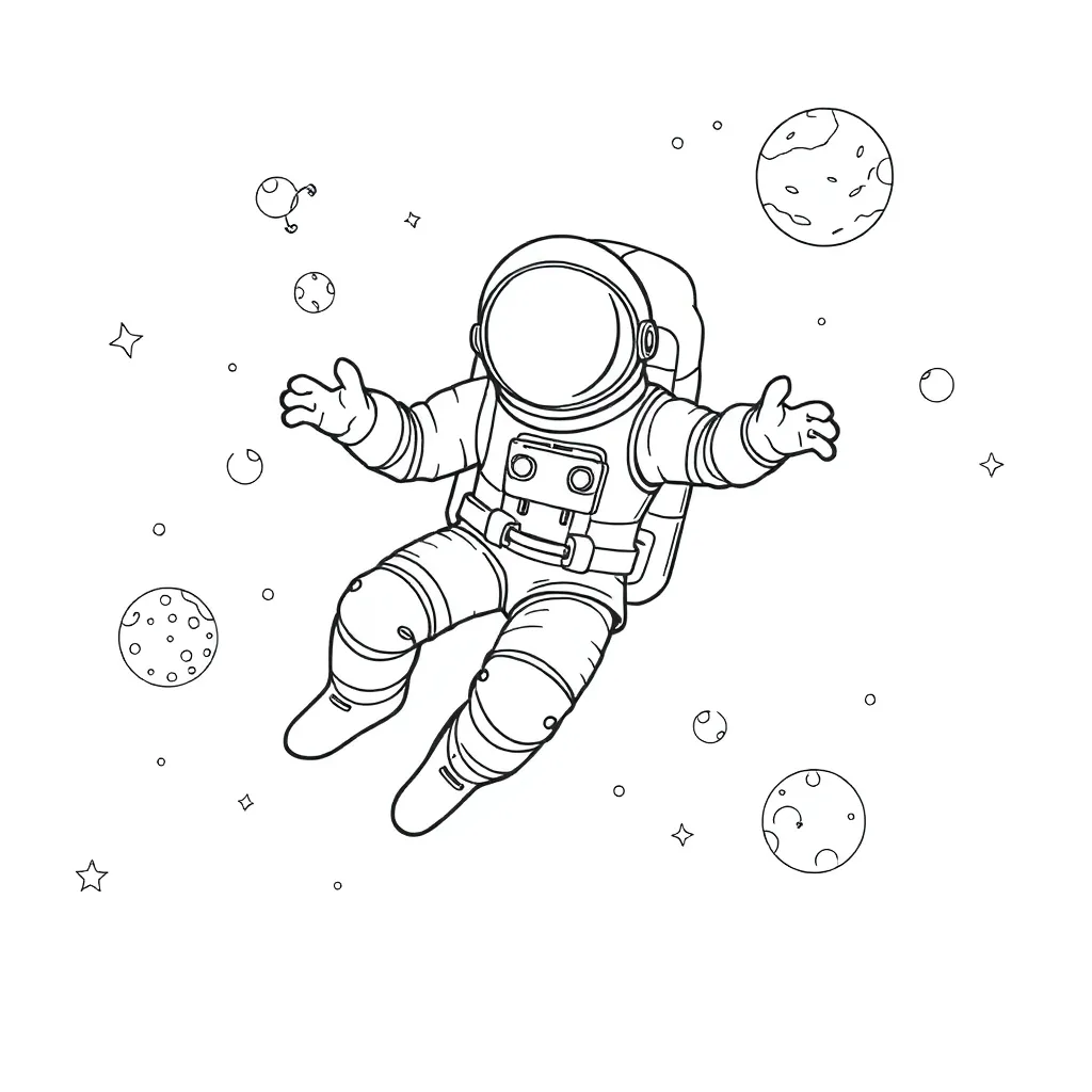 Astronaut coloring page