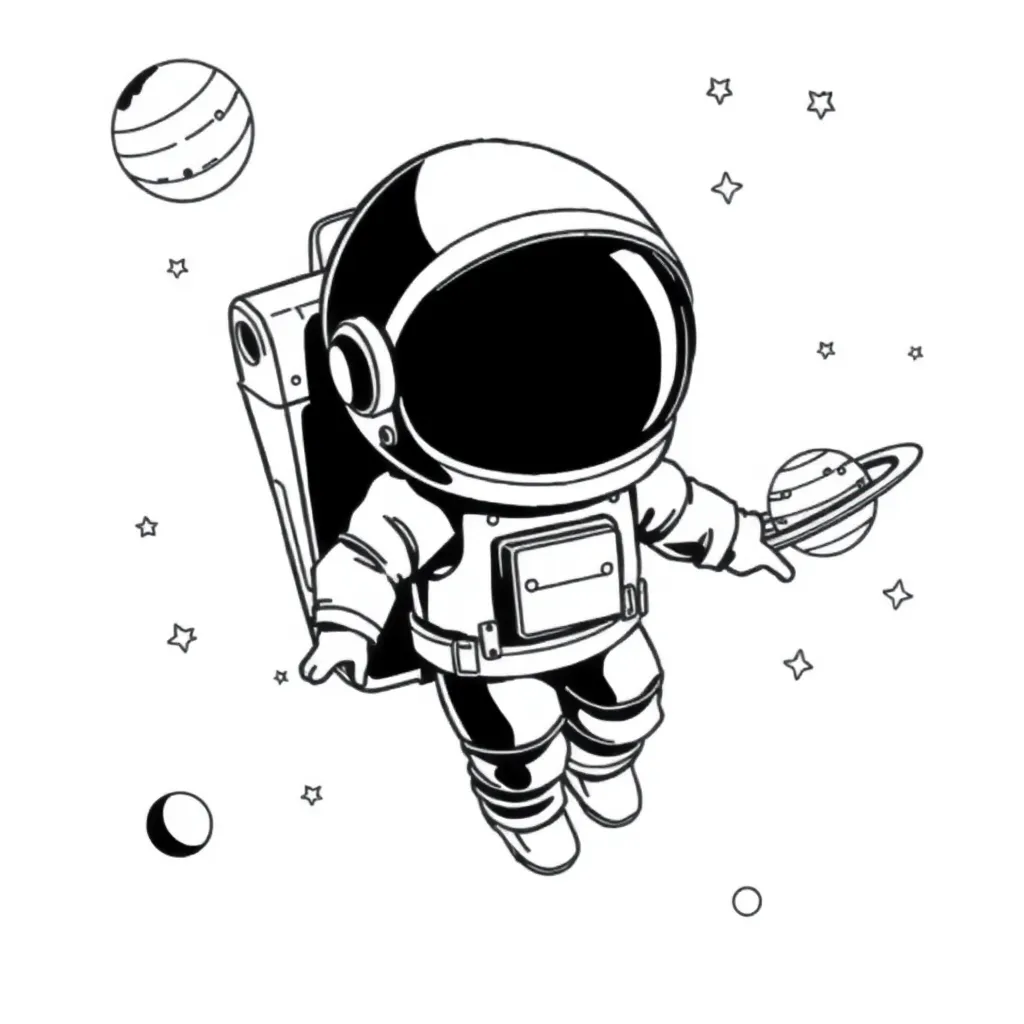 Astronaut coloring page