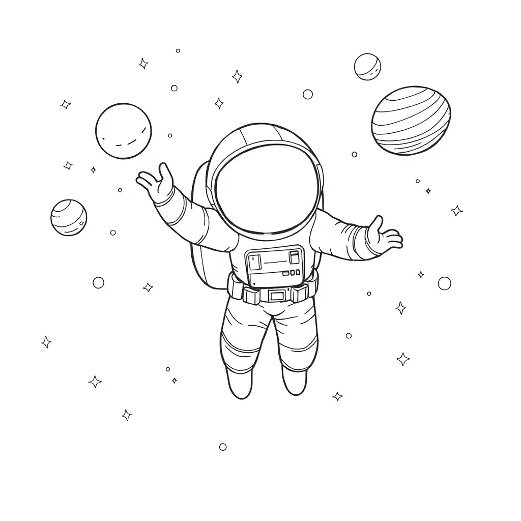 Astronaut coloring page