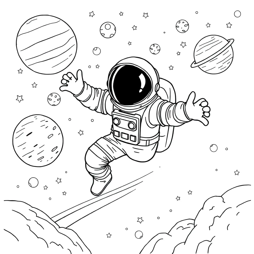 Astronaut coloring page
