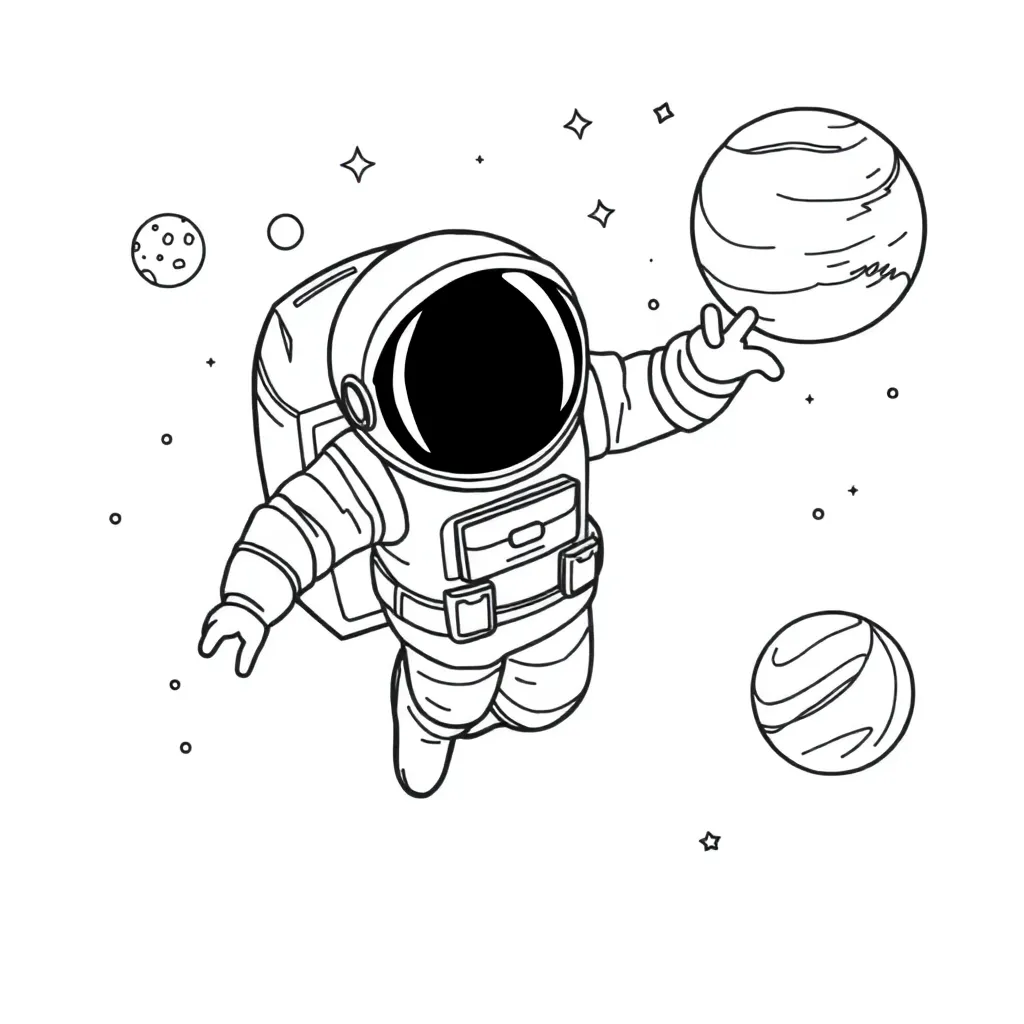 Astronaut coloring page
