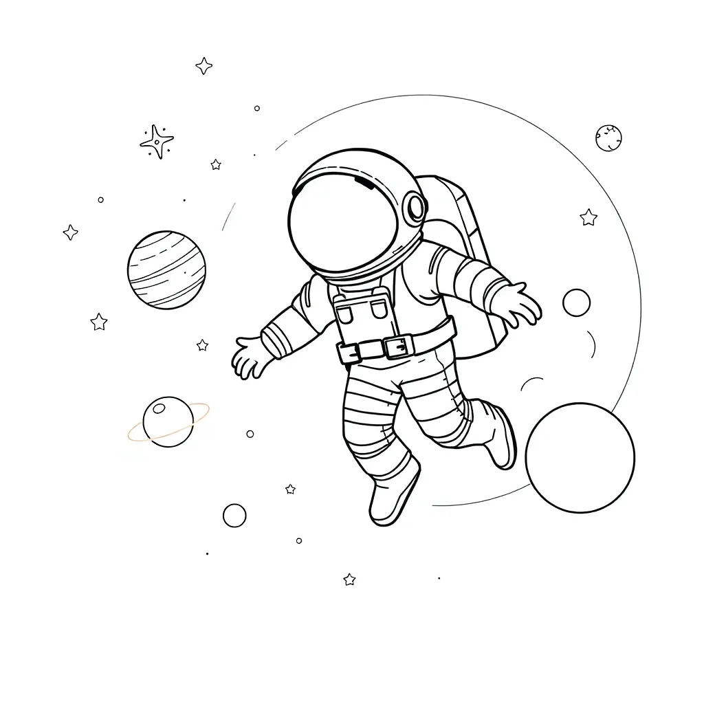 Astronaut coloring page