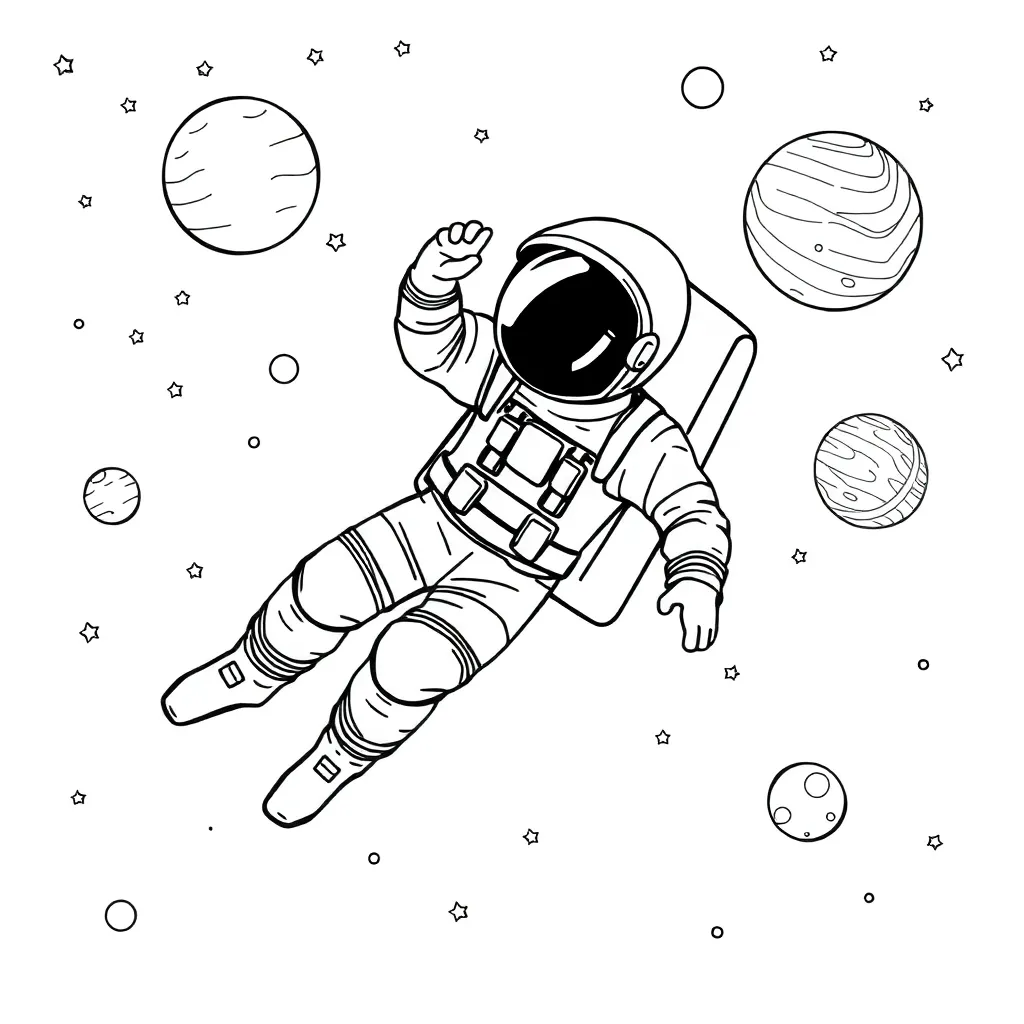 Astronaut coloring page