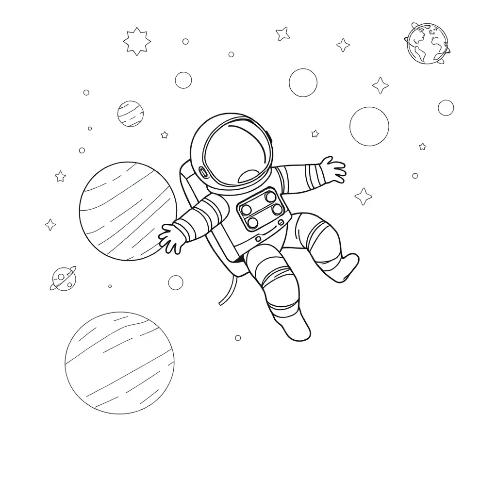 Astronaut coloring page