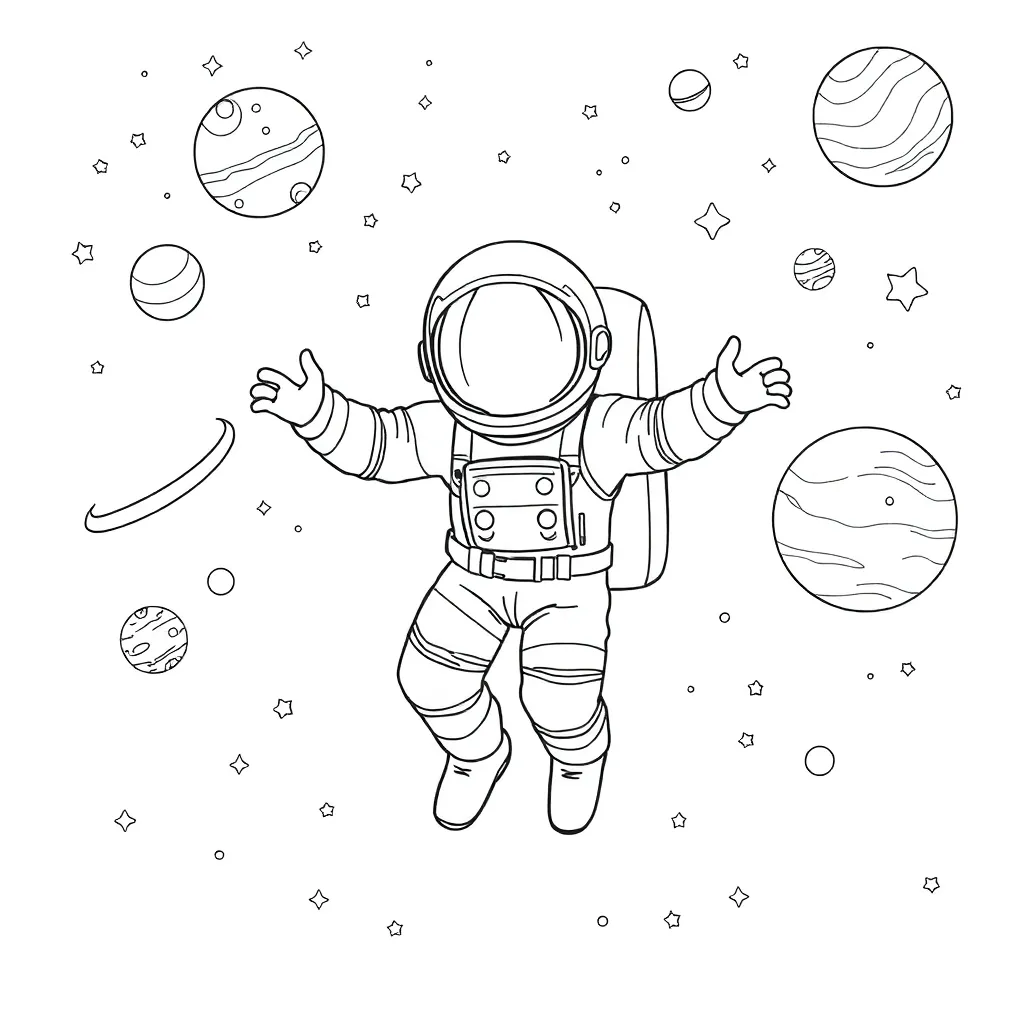 Astronaut coloring page