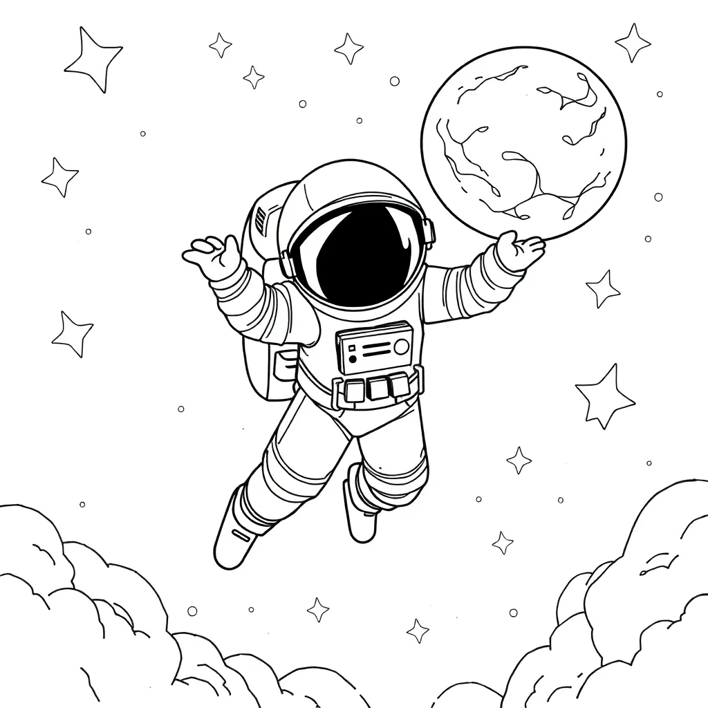 Astronaut coloring page