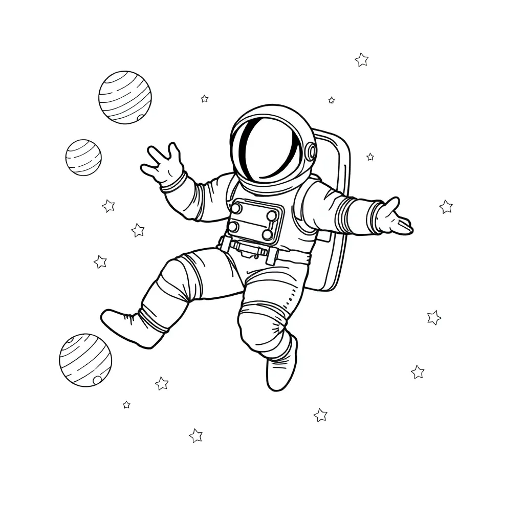 Astronaut coloring page