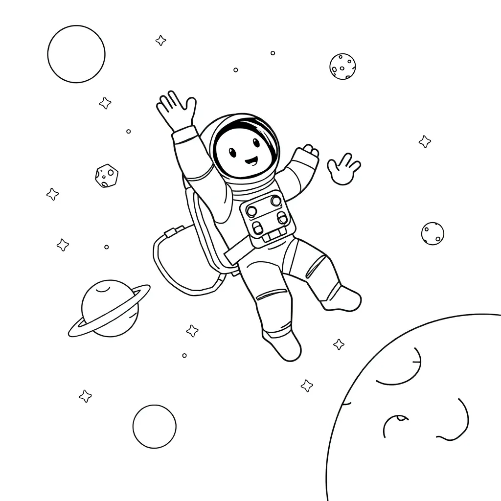 Astronaut coloring page