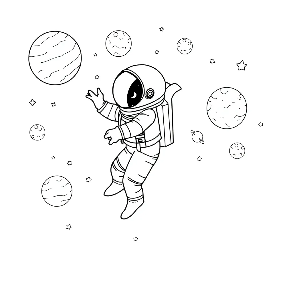 Astronaut coloring page