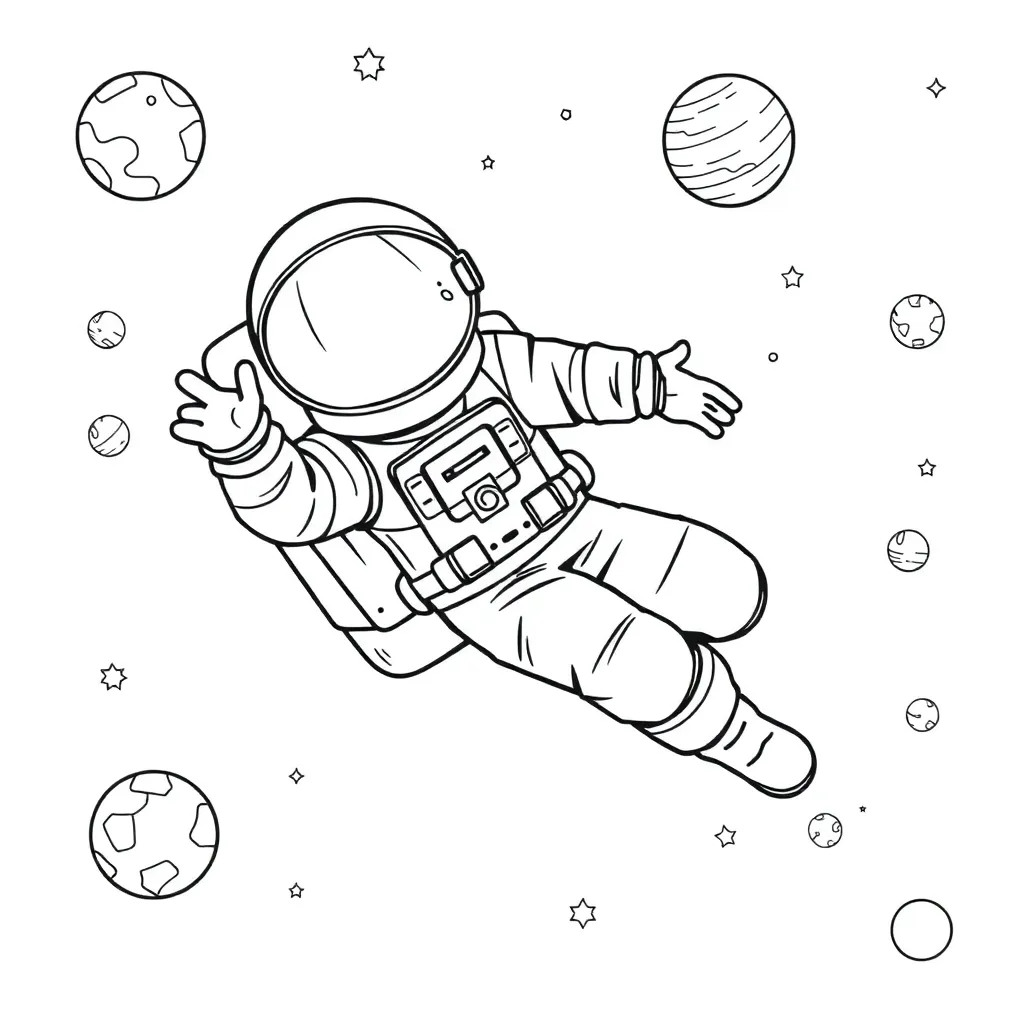 Astronaut coloring page
