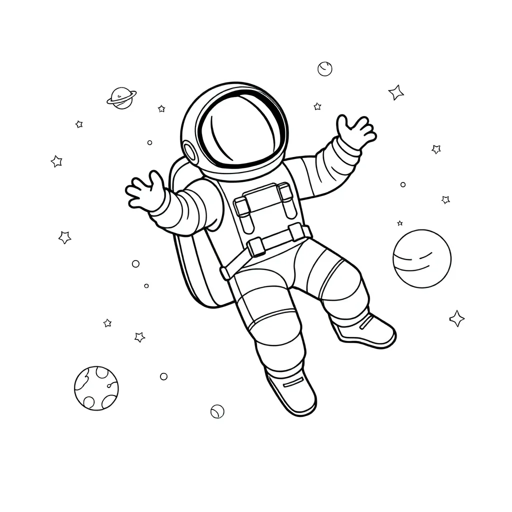 Astronaut coloring page