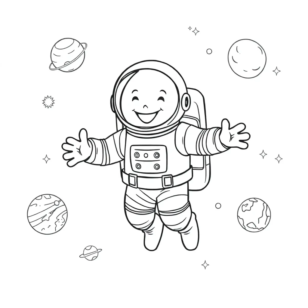 Astronaut coloring page