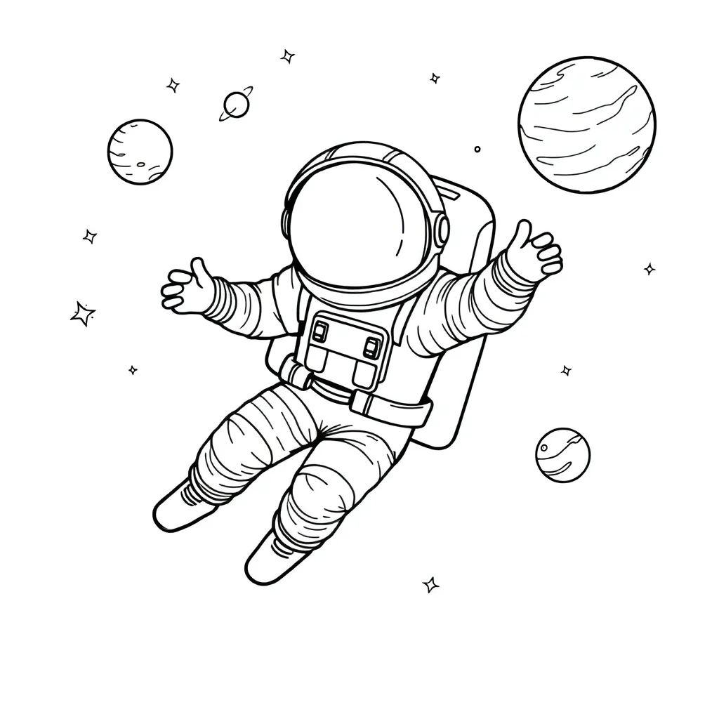 Astronaut coloring page