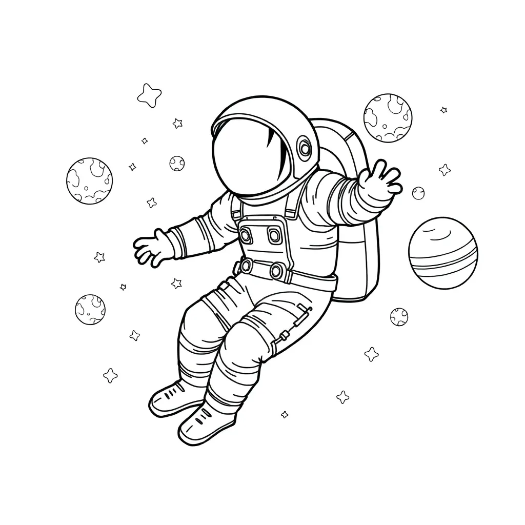 Astronaut coloring page