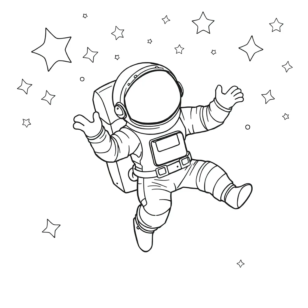 Astronaut coloring page