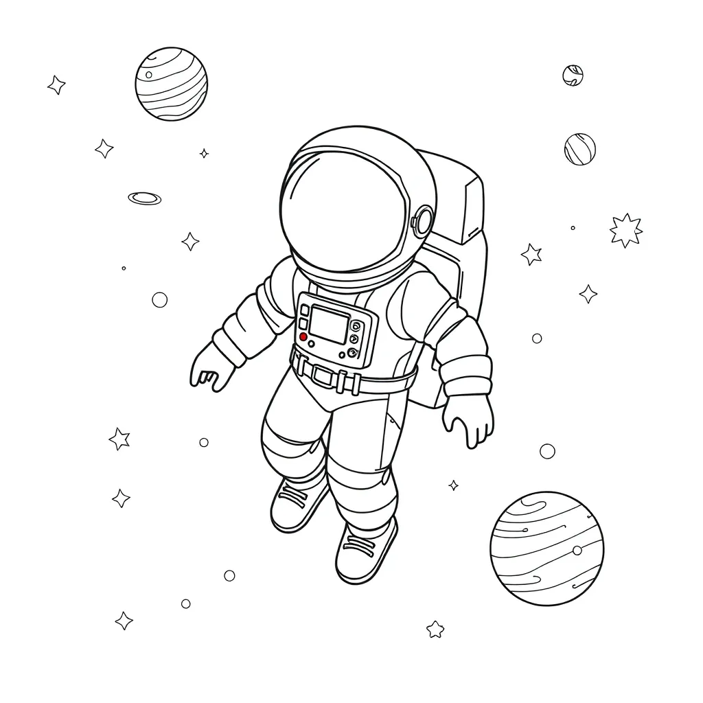 Astronaut coloring page