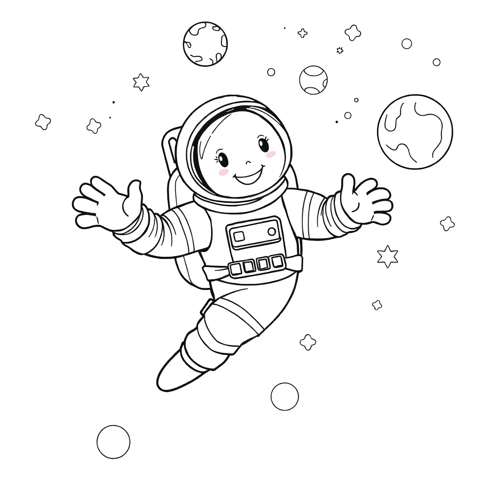 Astronaut coloring page