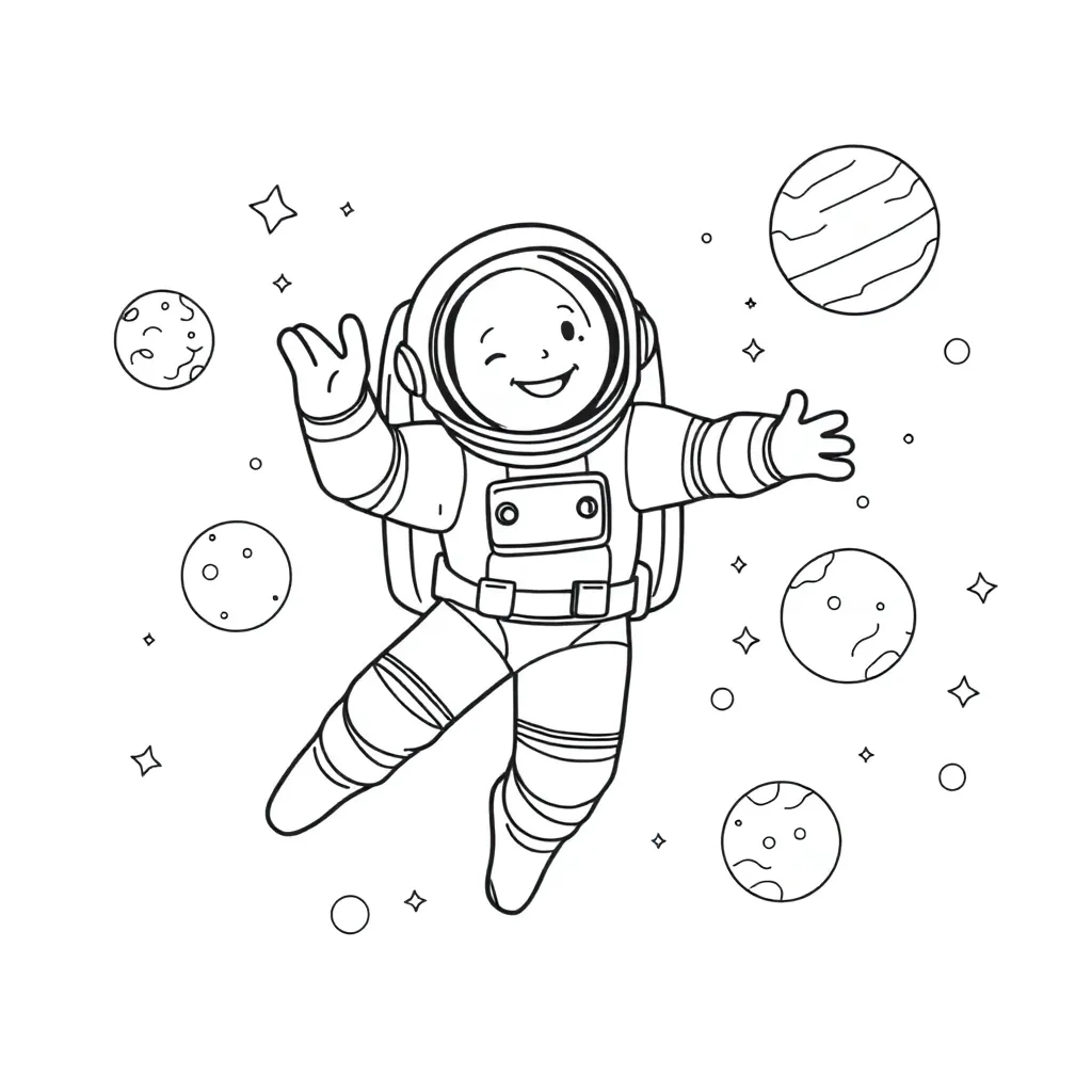 Astronaut coloring page