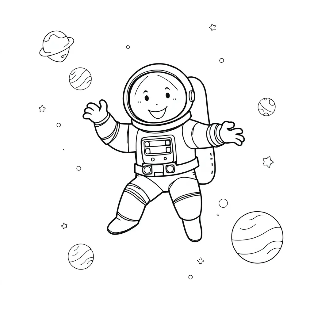 Astronaut coloring page