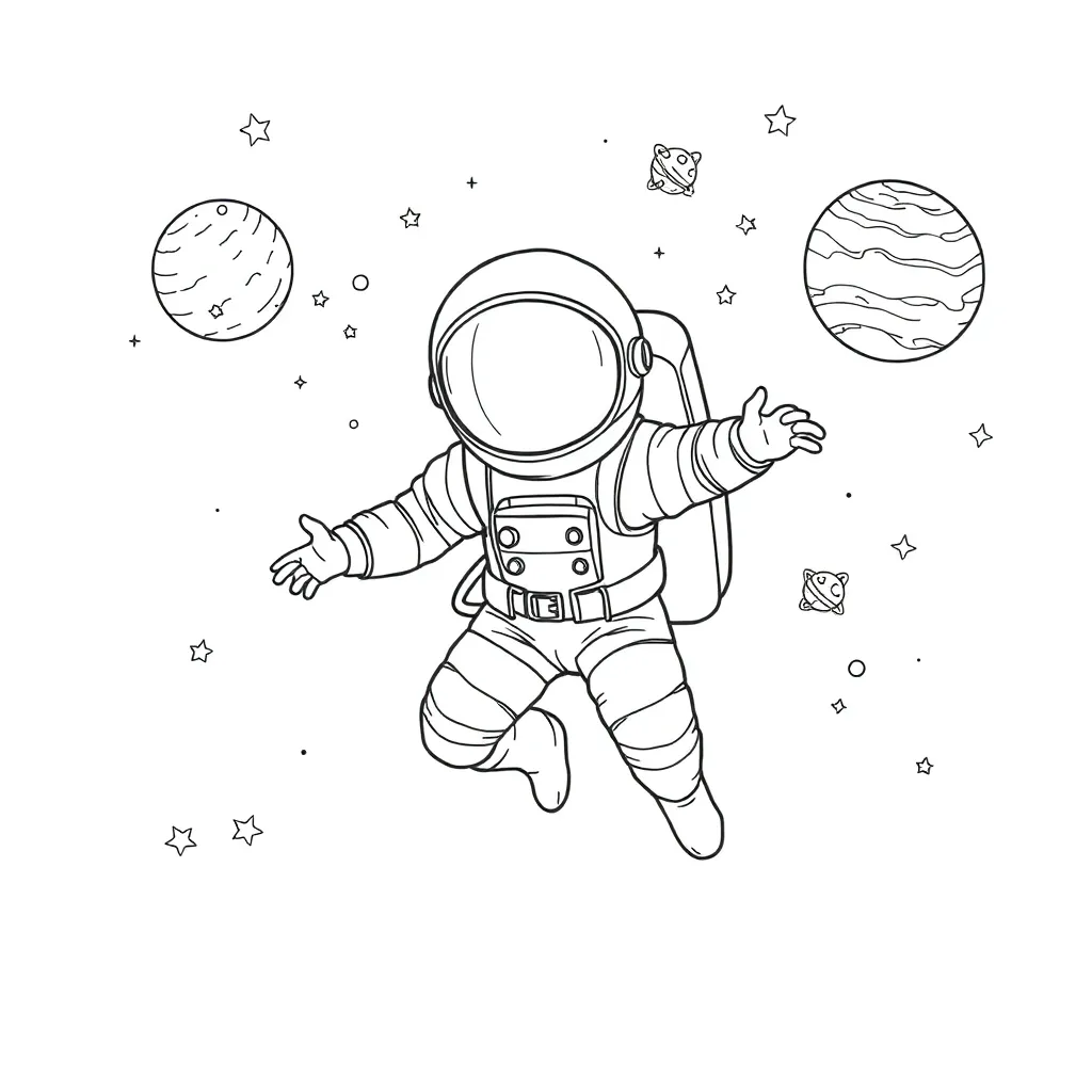 Astronaut coloring page