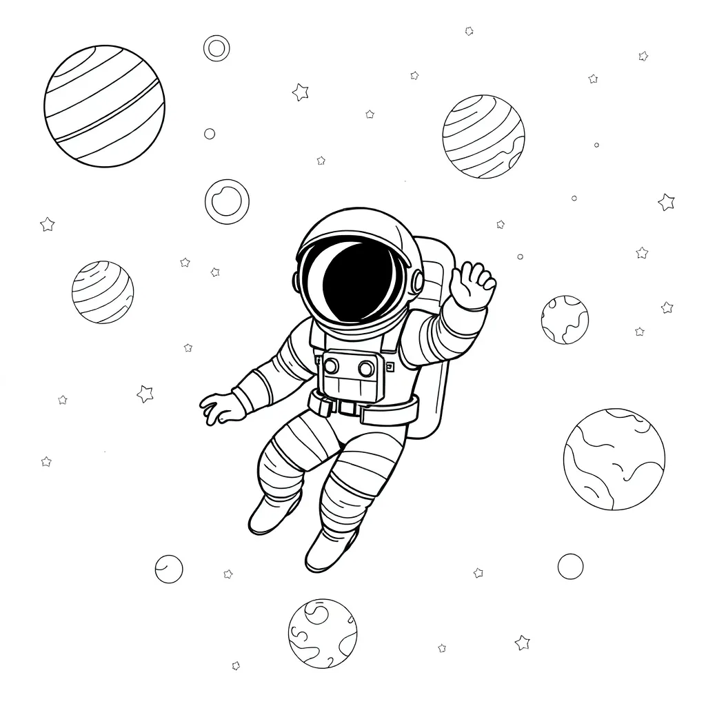 Astronaut coloring page
