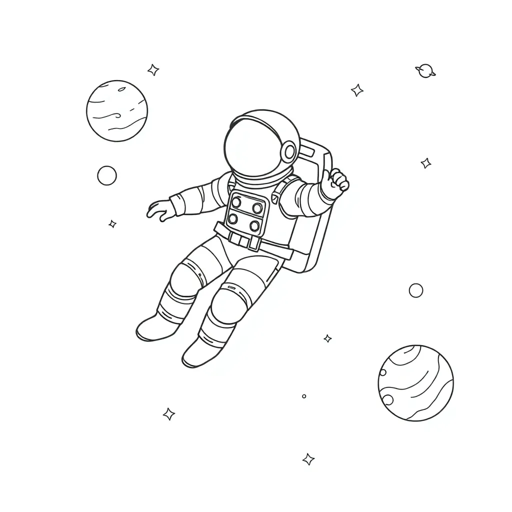 Astronaut coloring page