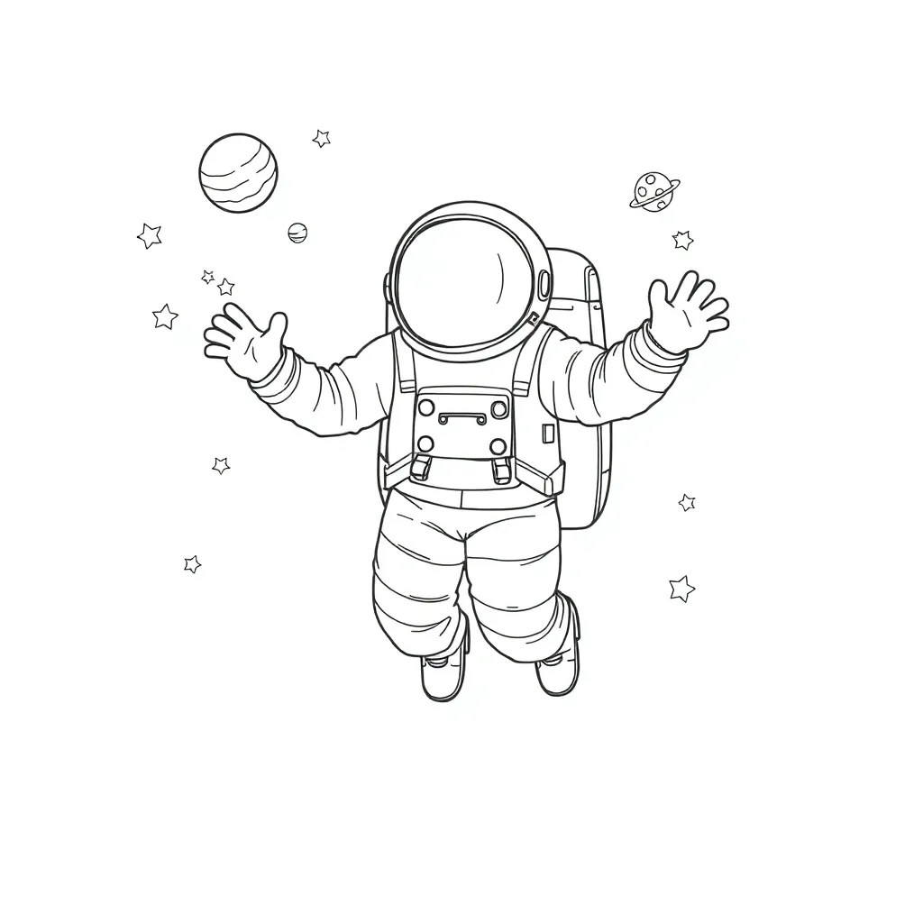 Astronaut coloring page