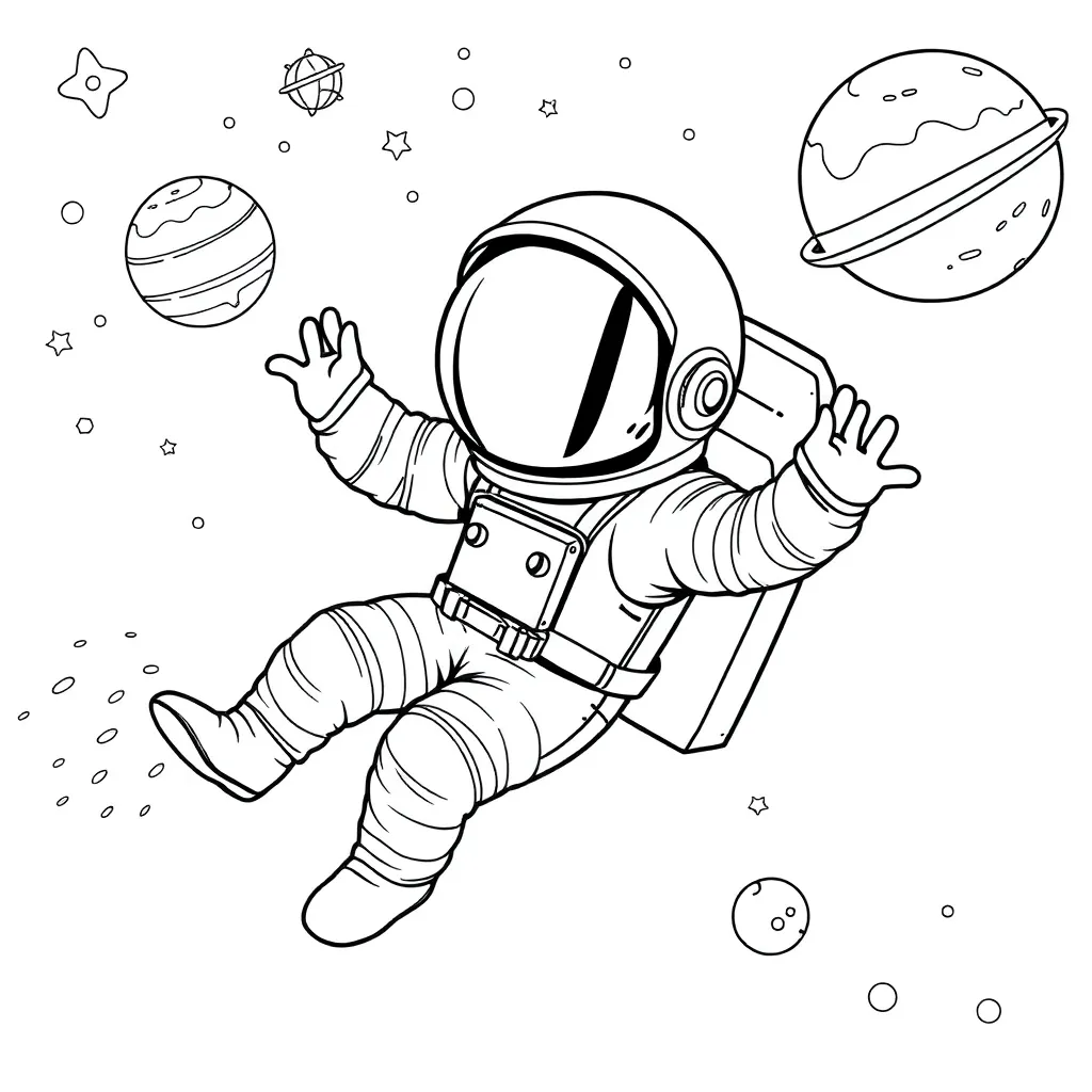 Astronaut coloring page